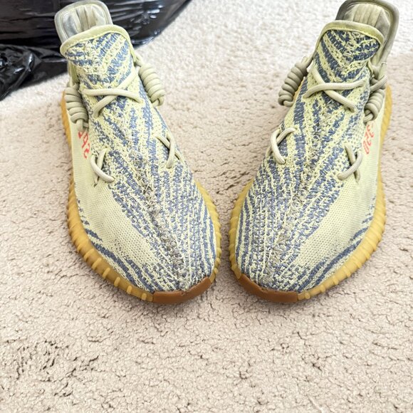 Authentic Adidas YEEZY Boost 350 V2 Semi-Frozen Yellow B37572 Sneakers Sz.9.5 - Picture 9 of 12